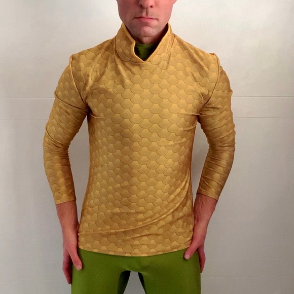 Aquaman Gold Tunic Halloween Costume/Cosplay